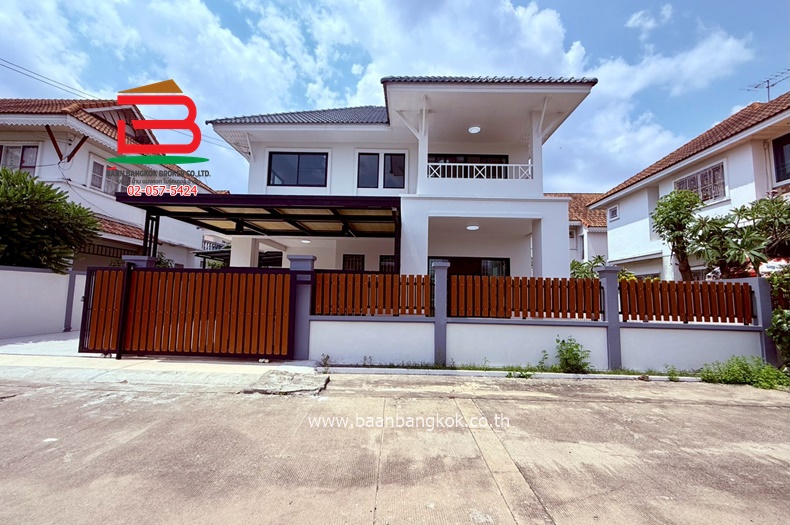 บ้านเดี่ยว หมู่บ้านอิมพีเรียล ลากูน่า (โครงการ 2) เนื้อที่ 56.8 ตรว. (ใกล้เซ็นทรัลเวสต์เกต) ถนนกาญจนาภิเษก ตำบลบางบัวทอง อำเภอบางบัวทอง จังหวัดนนทบุรี