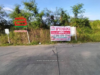 11421, ที่ดินเปล่า เนื้อที่ 400 ตร.ว. ซอยกรุงเทพกรีฑา 8 แยก 5 ใกล้คู่ขนานมอเตอร์เวย์ ถนนกรุงเทพกรีฑาตัดใหม่  แขวงหัวหมาก เขตบางกะปิ 