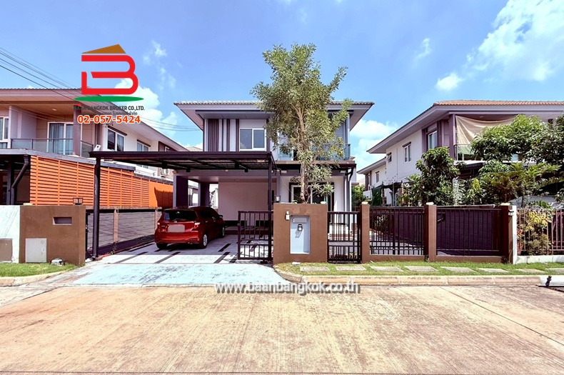 บ้านเดี่ยว โครงการ สราญสิริ ติวานนท์-แจ้งวัฒนะ 2 เนื้อที่ 52.8 ตรว. ถ.กรุงเทพ-ปทุม อ.เมือง ปทุมธานี