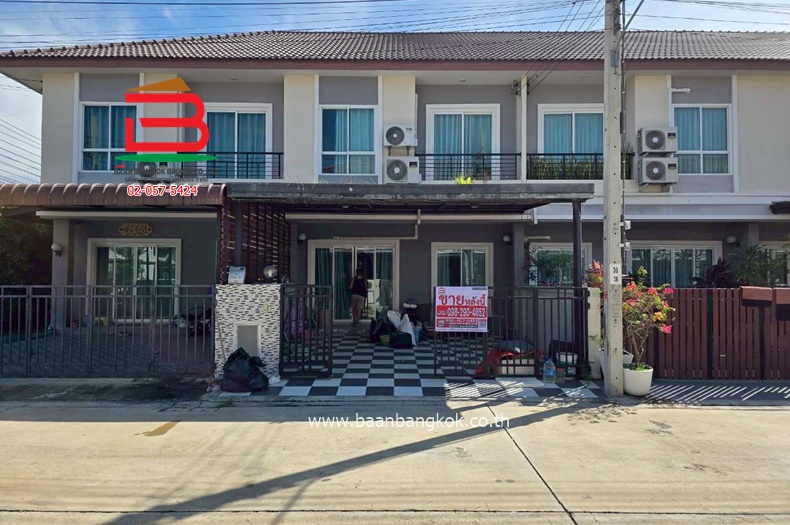 ทาวน์โฮม นนทวีวิลล์ 7 (ใกล้มหาลัยเทคโนโลยีมหานคร) เนื้อที่ 22.8 ตรว. แขวงหนองจอก เขตหนองจอก