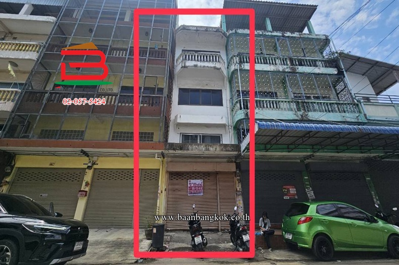อาคารพาณิชย์ 3.5 ชั้น (ขายตามสภาพ) เนื้อที่ 28 ตร.ว. มั่งมี เทียนทะเล ซอยสะแกงาม 35/3 แยก 6 ถนนสะแกงาม แขวงแสมดำ เขตบางขุนเทียน  