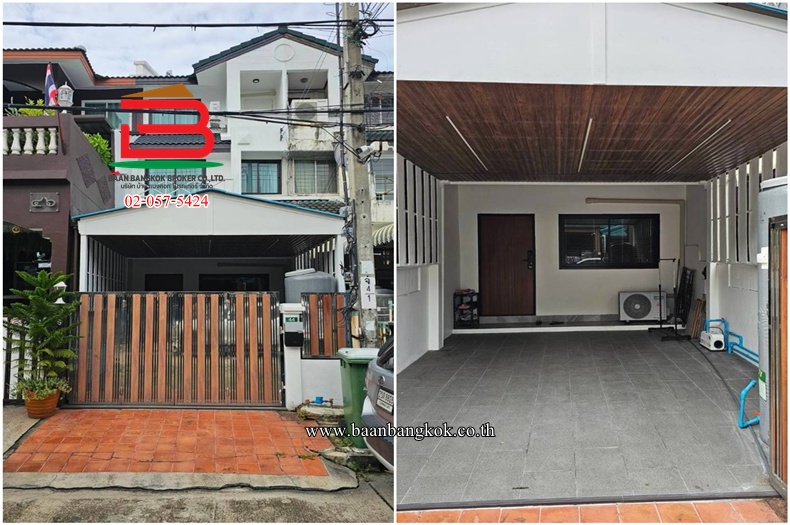 ขาย/เช่า ทาวน์โฮม 3 ชั้น เนื้อที่ 19.3 ตร.ว. หมู่บ้าน มณเฑียรทิพย์ ซอยสุคนธสวัสดิ์ 36 แขวงลาดพร้าว เขตลาดพร้าว   