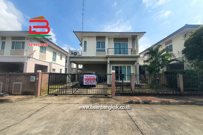 บ้านเดี่ยว 2 ชั้น เดอะแพลนท์ไลท์ ติวานนท์-รังสิต เนื้อที่ 52.5 ตรว. (ใกล้ตลาดพูนทรัพย์) ตำบลบางกระดี่ อำเภอเมืองปทุมธานี จังหวัดปทุมธานี